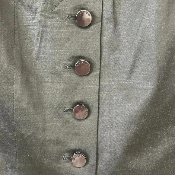 bebe | Pencil Skirt w/ Buttons & Concealed Back Zipper | Sz 4 | Black - Picture 4 of 6